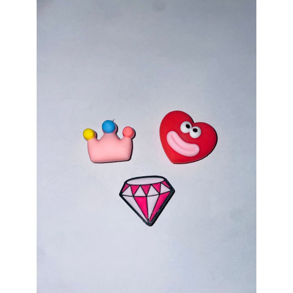 3x cute shoe charms - 1 - shoe accessories clogs - shoe accessories - shoe charms fashion accessories