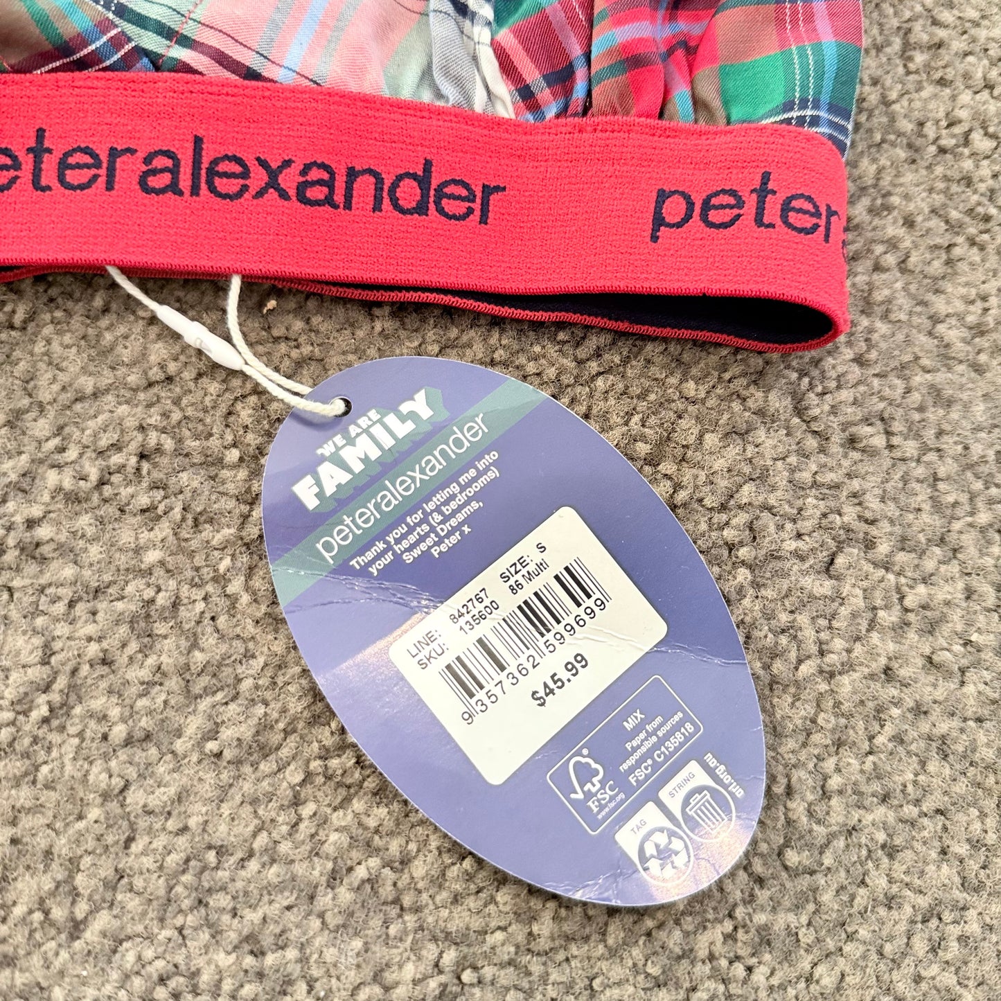 Peter alexander tartan bralette – red and green plaid – size small – brand new with minor mark rrp $45.99 - bras baby