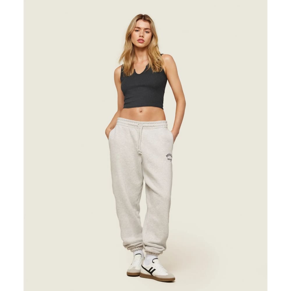 Gymshark size s phys ed logo sweatpants oversized fit light grey marl - sweatpants bottom womenâs apparel