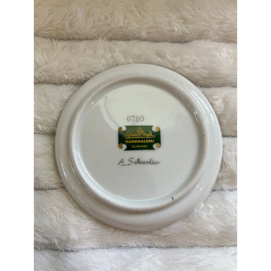 Rosenthal handmalerei by a schusten delicate floral trinket dish - decorative trays home&living materials