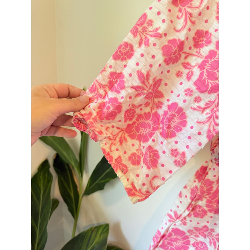 Rivers size 18 pink floral print 100% cotton tunic dress - dresses top womenās apparel