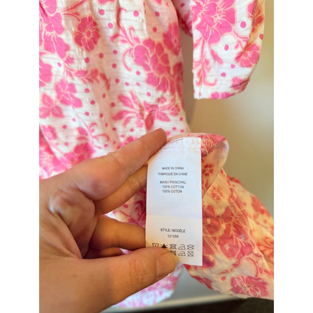 Rivers size 18 pink floral print 100% cotton tunic dress - dresses top womenās apparel