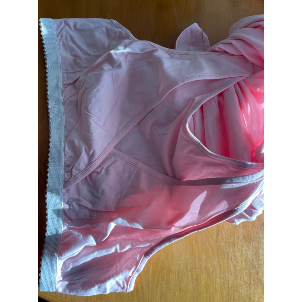 Ugrow pink maternity nightgown with front slit access – soft comfy & breastfeeding-friendly - maternity sleepwear