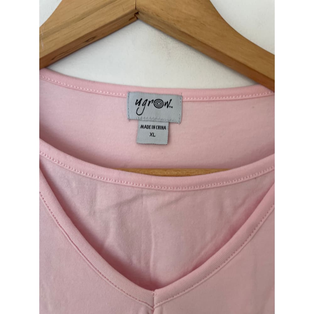 Ugrow pink maternity nightgown with front slit access – soft comfy & breastfeeding-friendly - maternity sleepwear