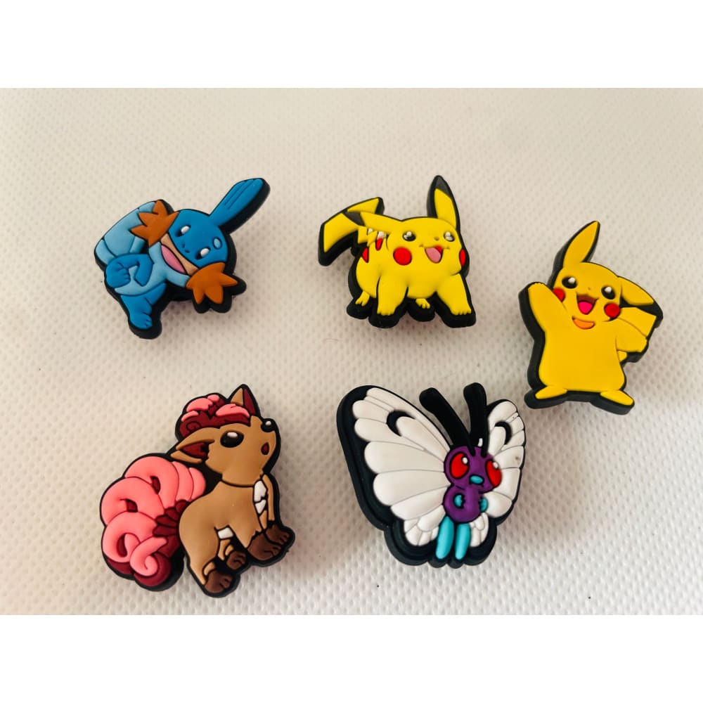 5x pokemon shoe charms for clogs - 3 - shoe accessories clogs - shoe accessories - shoe charms fashion accessories