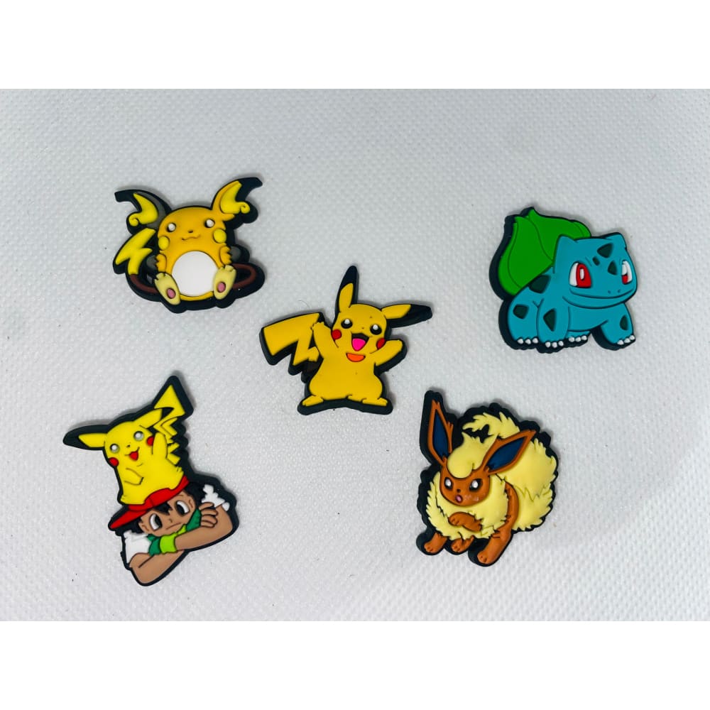 5x pokemon shoe charms for clogs - 6 - shoe accessories clogs - shoe accessories - shoe charms fashion accessories