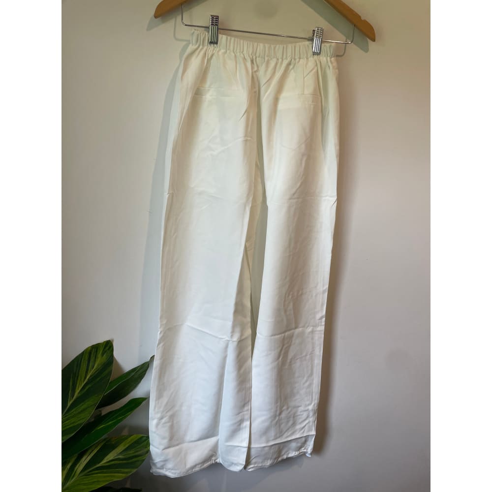 Shein white bandeau top & pants - xs/8 - outfit sets clothing & fashion - pants - set - top women’s apparel