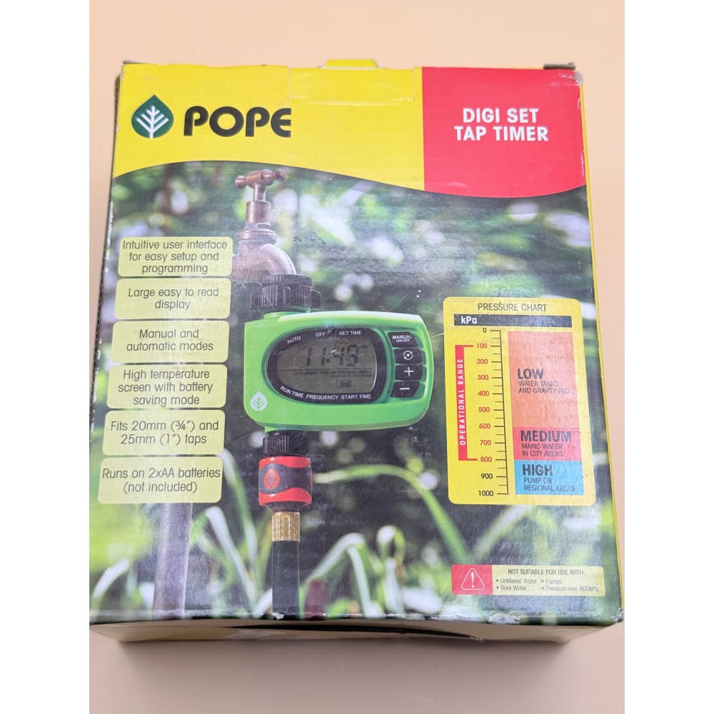 Pope 25/20mm tap timer - sprinkler controls home&living materials