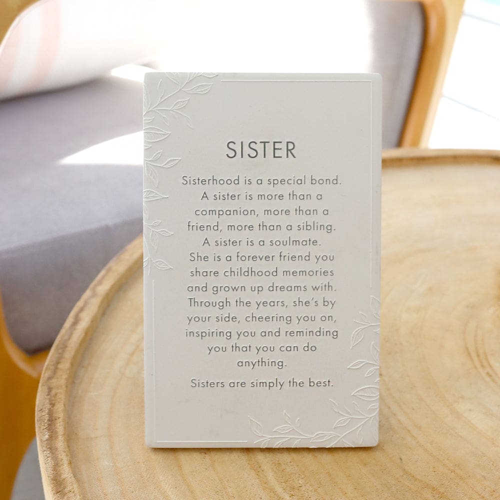 Splosh precious quote plaque - sister - decorative plaques home&living materials