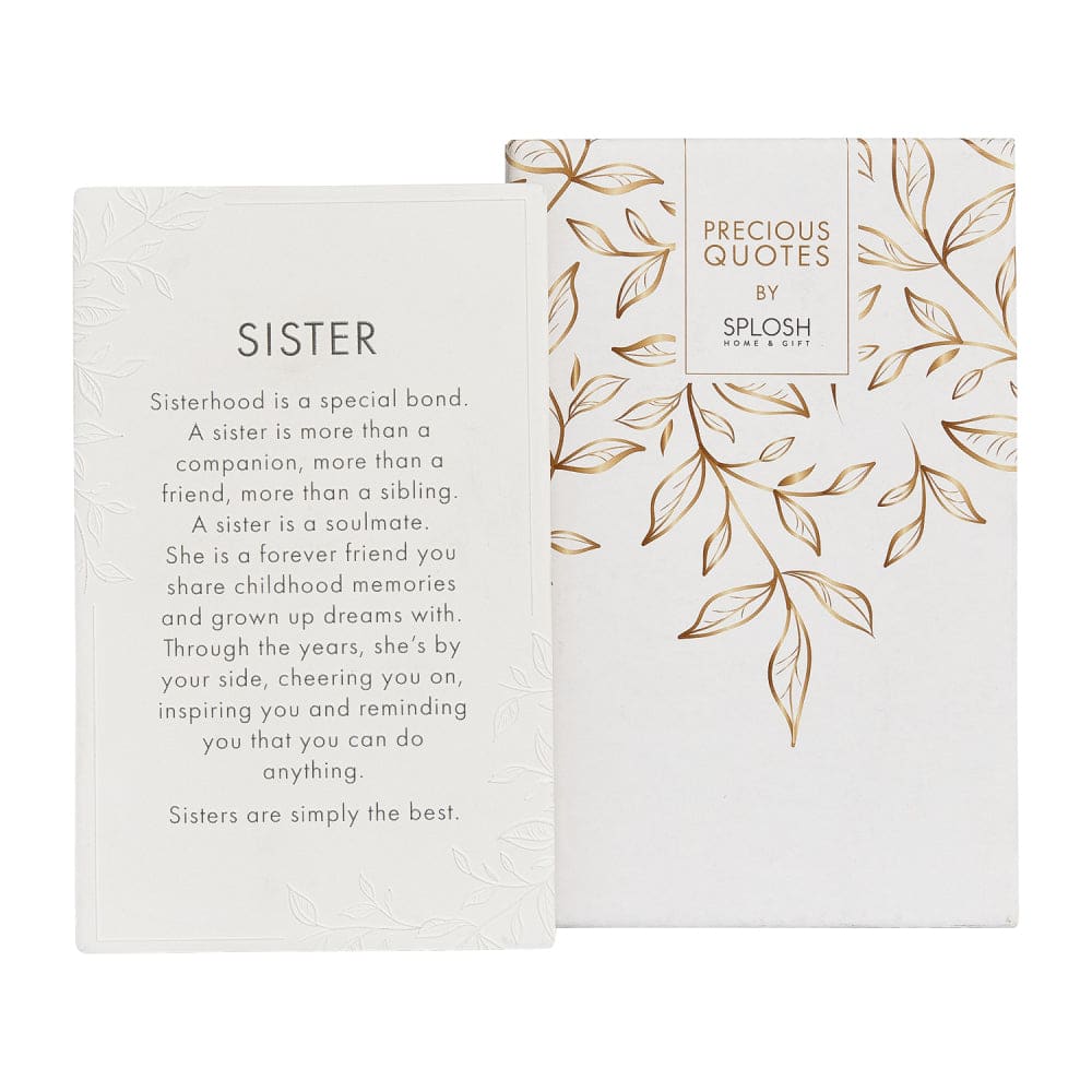 Splosh precious quote plaque - sister - decorative plaques home&living materials