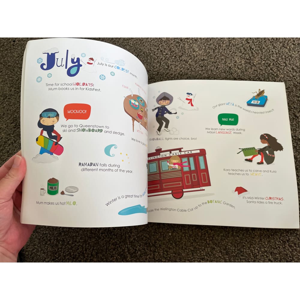 A kiwi year: twelve months in the life of new zealandās kids by tania mccartney - print books condition: used printed