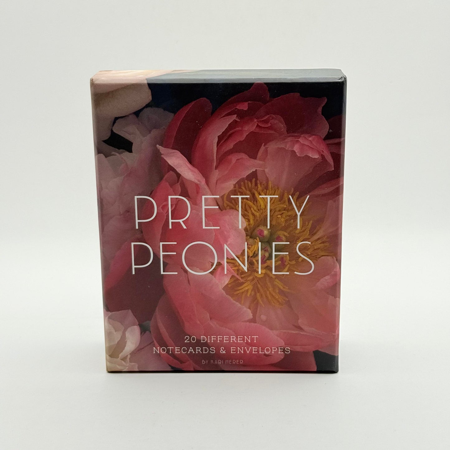 Pretty peonies notecards & envelopes – 20 different designs! - business cards stationery