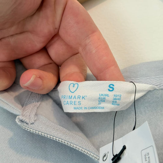 Primark full zip hoodie size s light blue - hoodies top women’s apparel