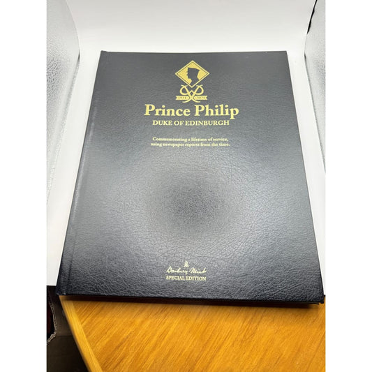 Prince philip the duke of edinburgh newspaper book by danbury mint (special edition) - print books printed media