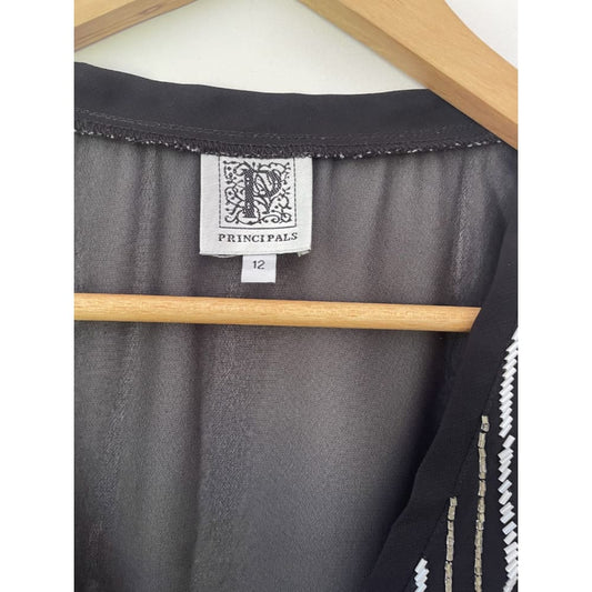 Principals size 12 sheer dress - dresses clothing & fashion - condition: used - dresses - sleevless women’s apparel