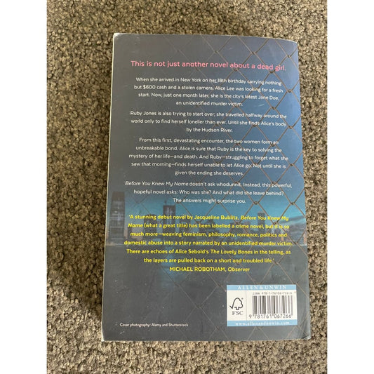 Before you knew my name by jacqueline bublitz - print books printed media