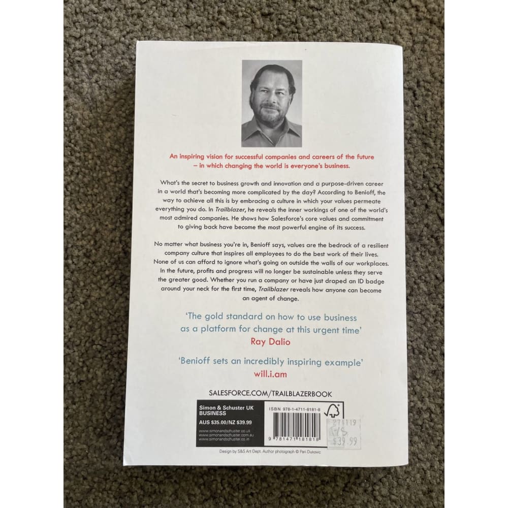Trail blazer: the power of business as the greatest platform for change - print books book - business - condition: used