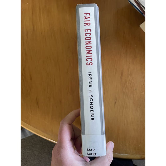 Fair economics - irene h schoene - print books book - condition: used - economics - non-fiction printed media
