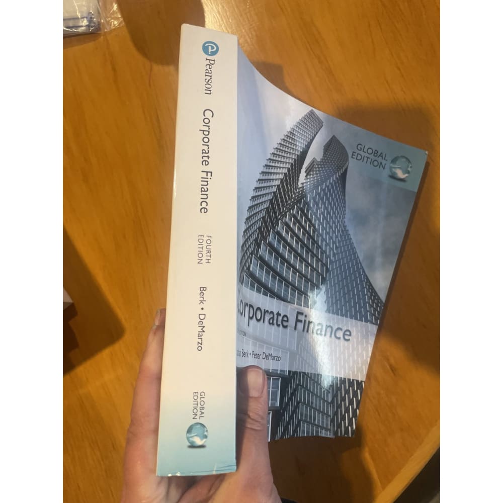 Global edition corporate finance fourth edition - print books academic - book printed media