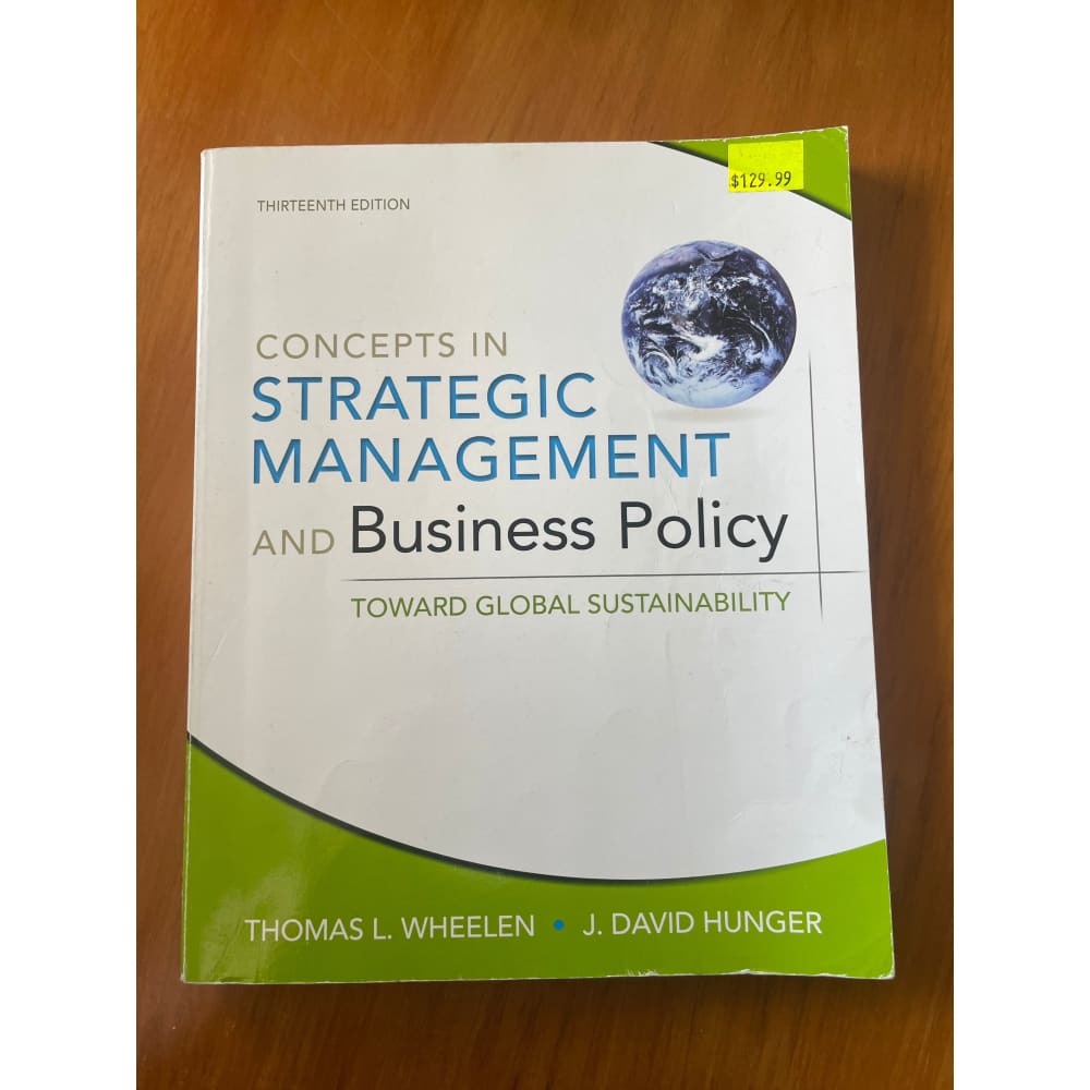 Strategic management and business policy - print books book - business - condition: used - management printed media