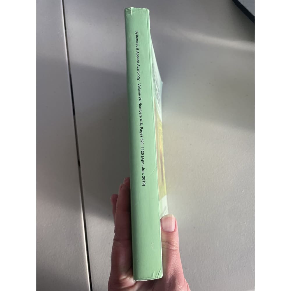 Systematic & applied acarology vol 24 2019 - print books book - condition: used - science printed media