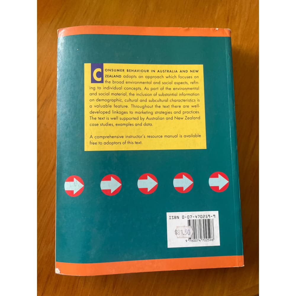 Consumer behaviour in australia & new zeeland - print books book - business - condition: used - non-fiction printed