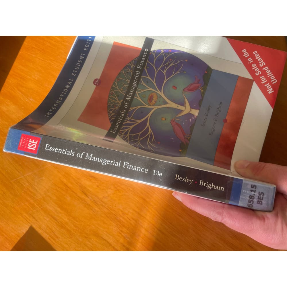Essentials of managerial finance: international student edition - print books book - business - condition: used