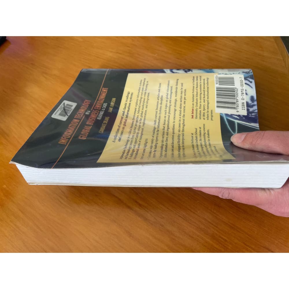 Information technology in a global business environment - print books book - condition: used - technology printed media