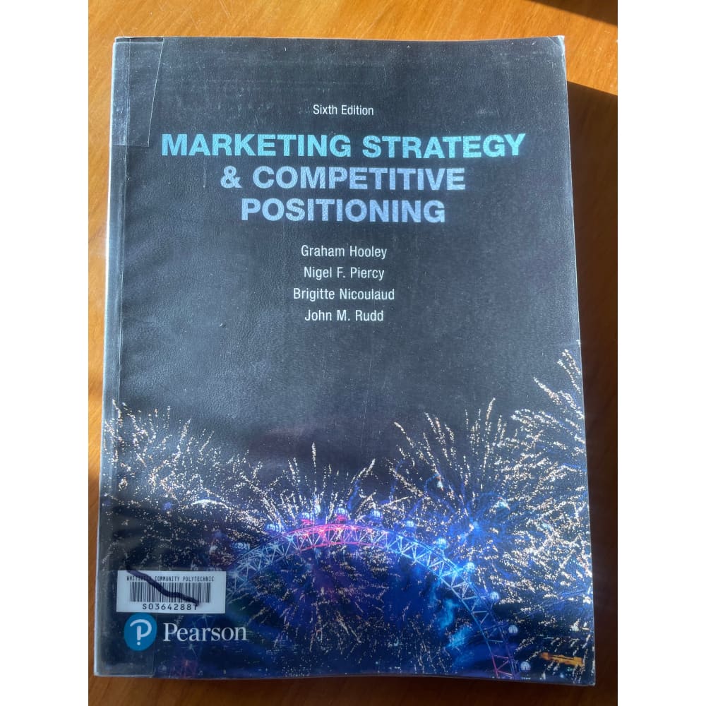 Marketing strategy & competitive positioning: sixth edition - print books book - business - condition: used - marketing
