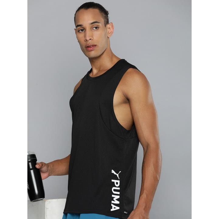 Puma fit size s black ultrabreathe brand logo drycell t-shirt - t-shirts tops menās apparel