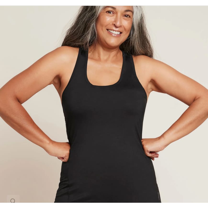 Boody active womens racer tank - black - size m - tank tops top womenās apparel
