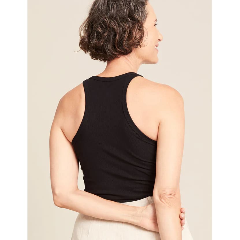 Boody size s women’s ribbed racerback tank black - tank tops top women’s apparel