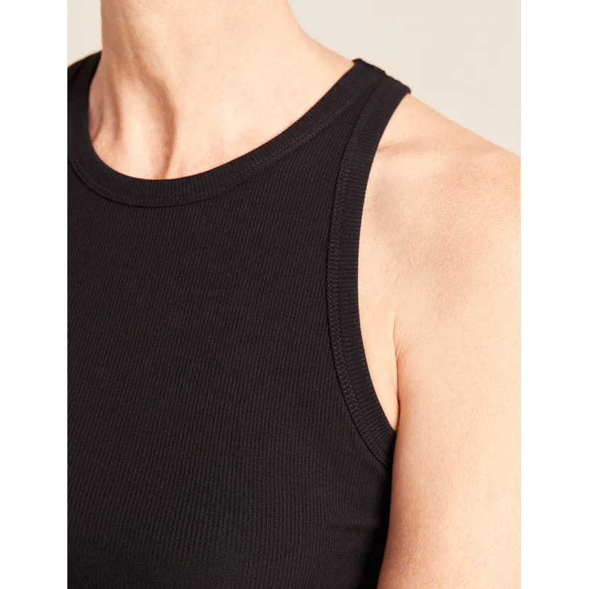 Boody size s women’s ribbed racerback tank black - tank tops top women’s apparel