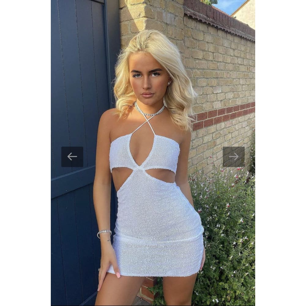 Rebellious fashion size 12 cut out mini sequin dress - dresses clothing & fashion - dresses women’s apparel