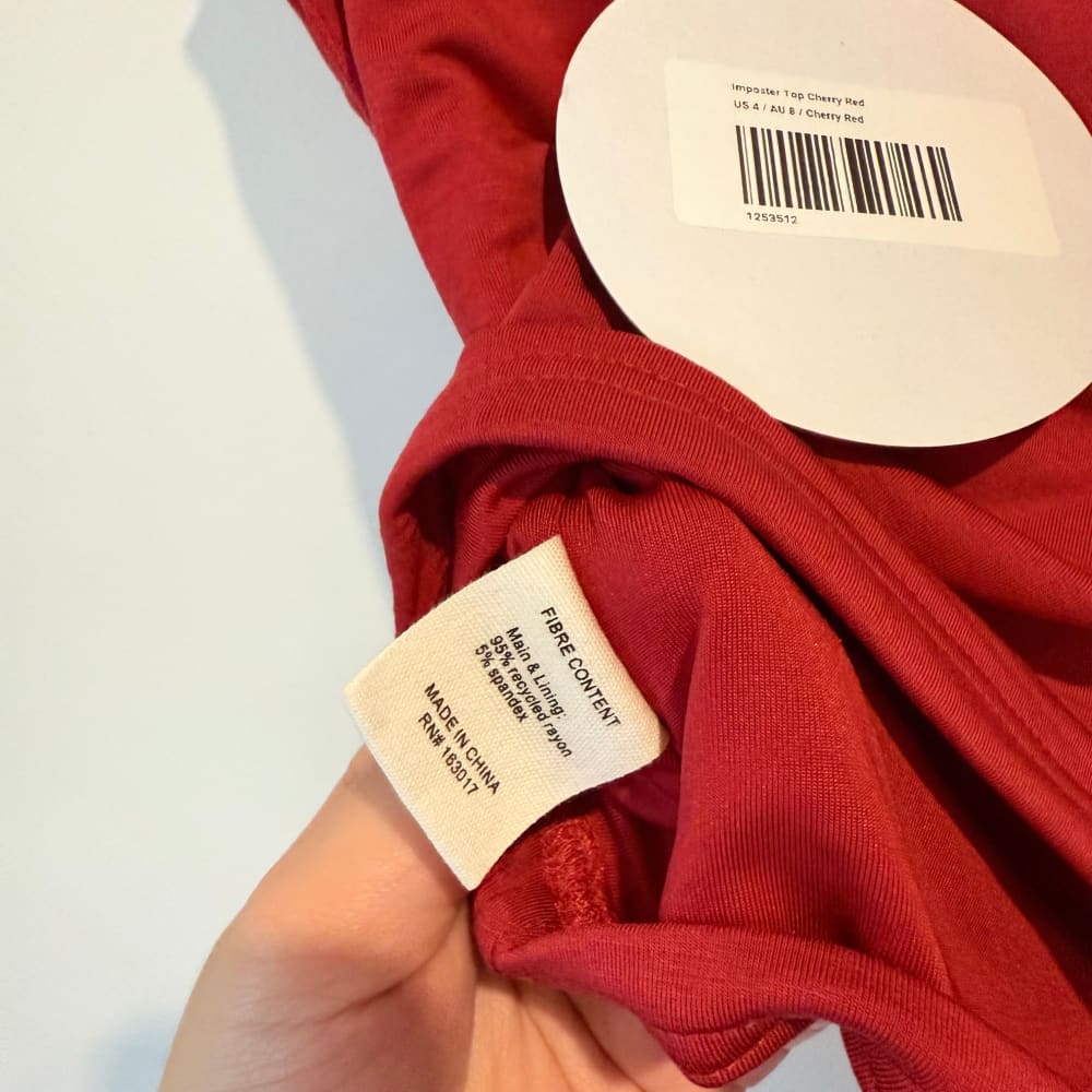 Princess polly size 8 imposter top cherry red - clothing tops top womenās apparel