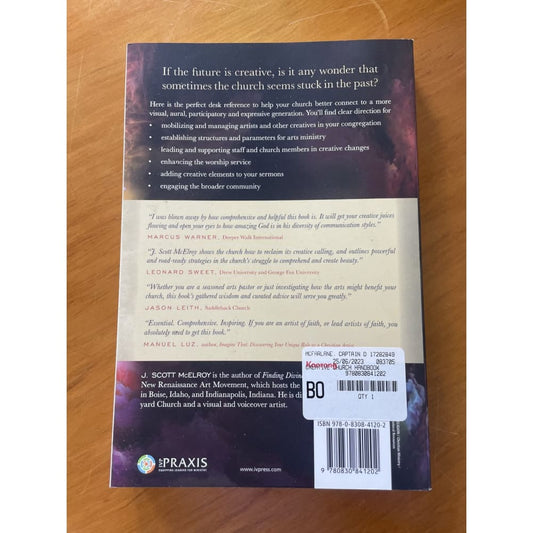 Creative church handbook - j. Scott mcelroy - print books book - non-fiction - religious printed media