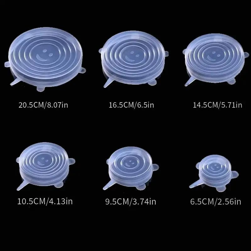 Reuseable silicone stretch lids, - food container covers home&living materials