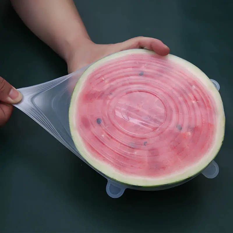 Reuseable silicone stretch lids, - food container covers home&living materials