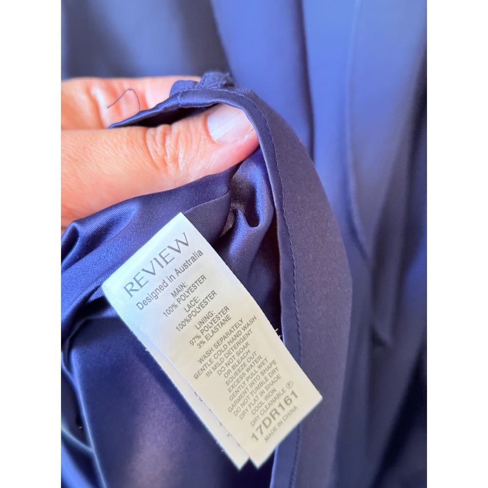 Review size 16 navy lace & ruffle sleeveless dress - dresses condition: used - top women’s apparel