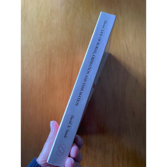 Davies’ law of burial cremation and exhumation - 7th edition - david a. Smale - print books book - condition: used