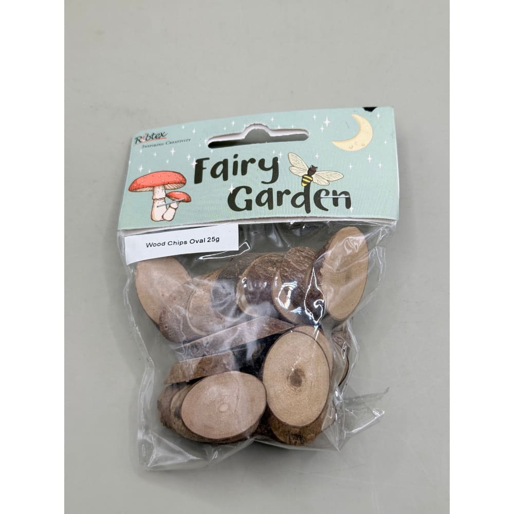 Ribtex fairy garden oval wood chips 25g - doll & action figure accessories crafts