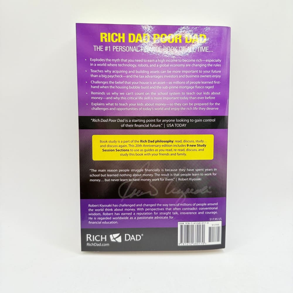 Rich dad poor dad by robert t. Kiyosaki - print books
