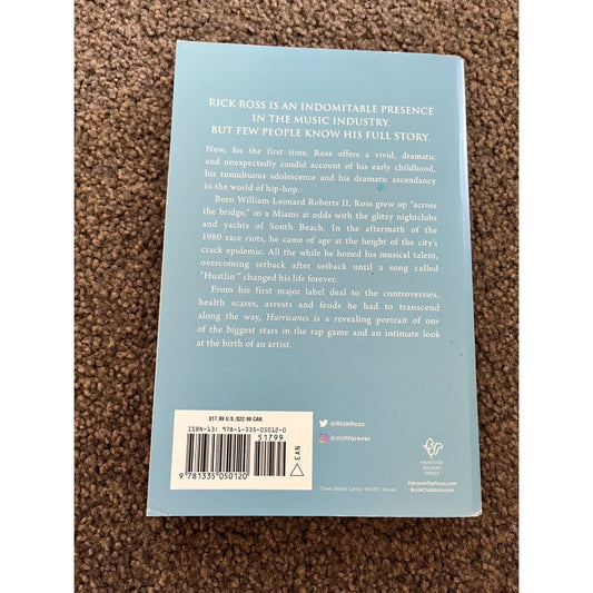 Hurricanes: a memoir by rick ross with neil martinez-belkin - print books condition: used printed media