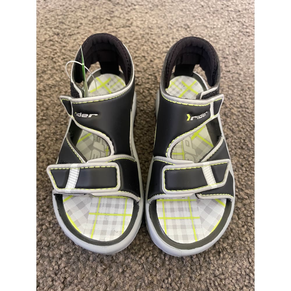 Rider comfort baby sandals – size 9 | adjustable lightweight & beach-ready fun - black/grey 1 - baby & toddler sandals