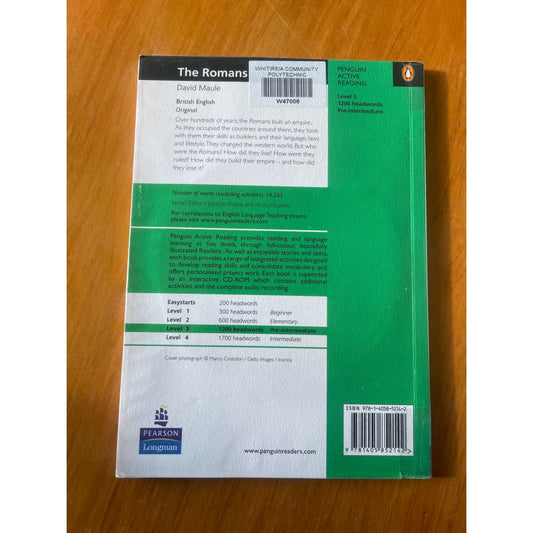 Penguin active reading level 3 - the romans - david maule - print books book - condition: used - education - history