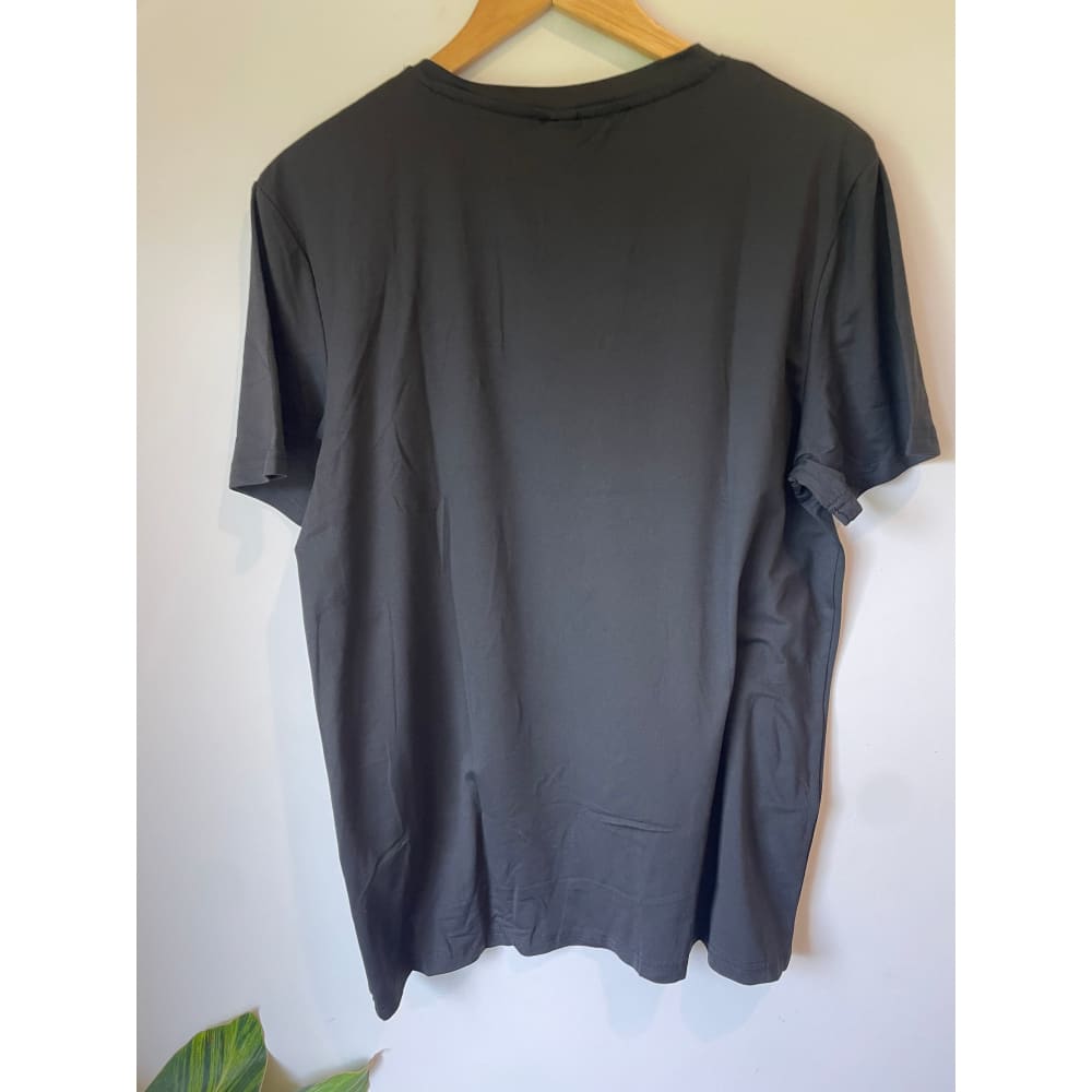 Romwe black printed tee size m - t-shirts clothing & fashion - men - t-shirt - tops men’s apparel