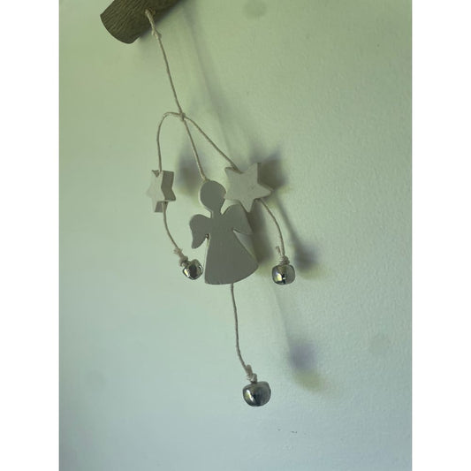 Rustic angel and star hanging decoration - holiday ornaments christmas decorations - seasonal & holidays decorations