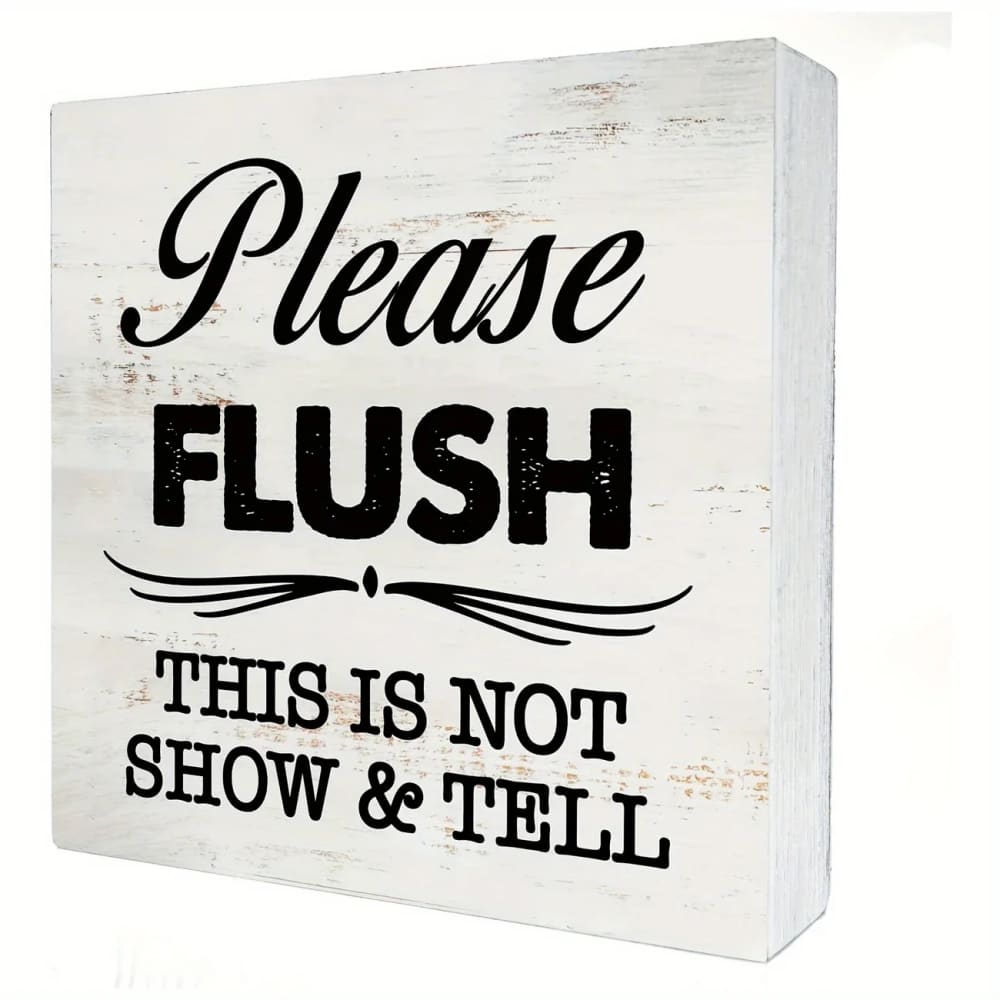 Please flush pvc block sign - novelty signs home&living materials