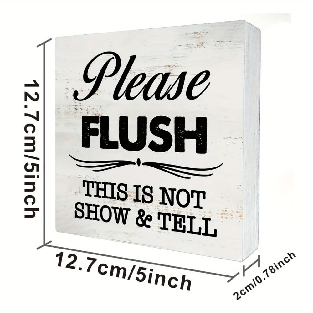 Please flush pvc block sign - novelty signs home&living materials
