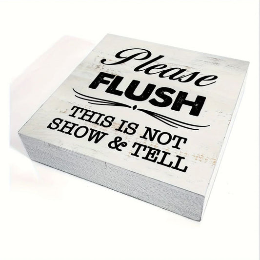 Please flush pvc block sign - novelty signs home&living materials